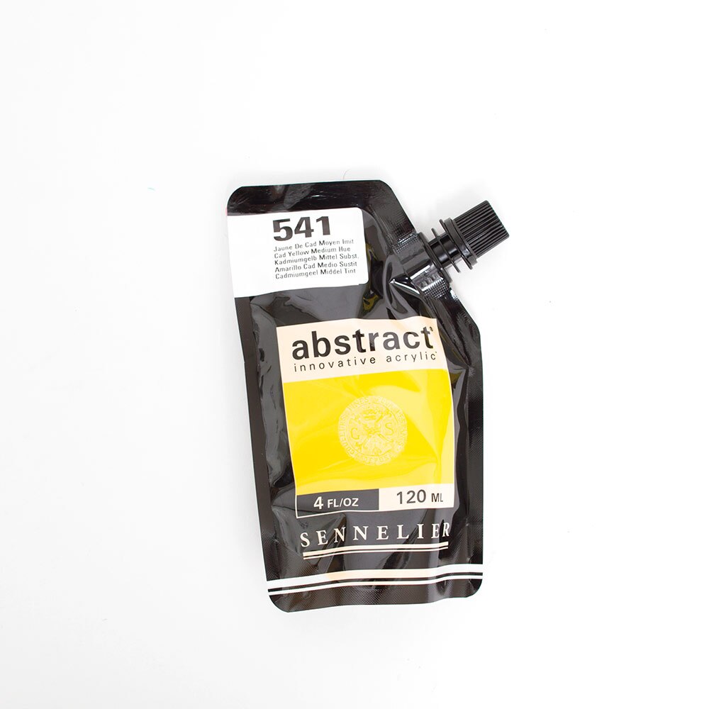 Abstract, Acrylic, Art & School, 120ml, Satin, 242861, Cadmium Yellow Medium Hue